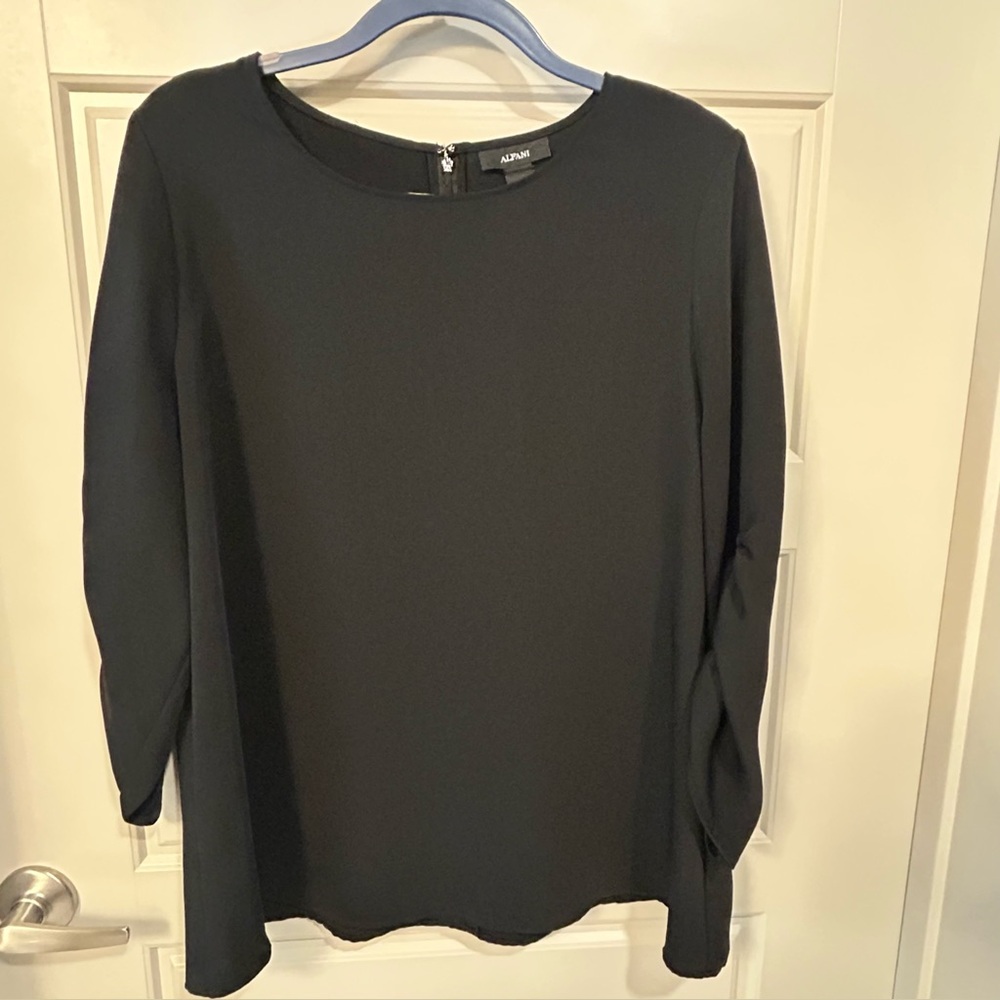Alfani Black Blouse with Long Sleeves